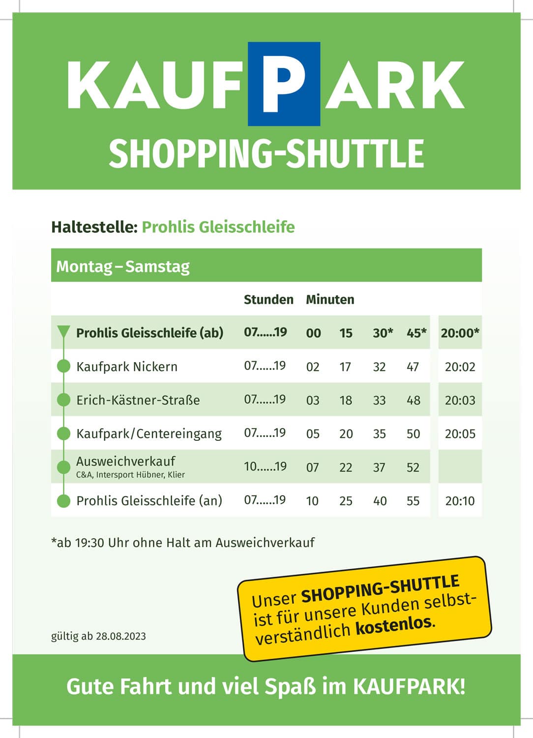 KPD2023 017 OhH Center Shuttle Busfahrplan Gleisschleife ab7